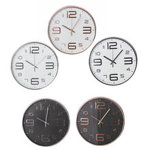 数字电子挂钟静音扫秒塑料壁钟餐厅客厅墙壁家居装饰1281