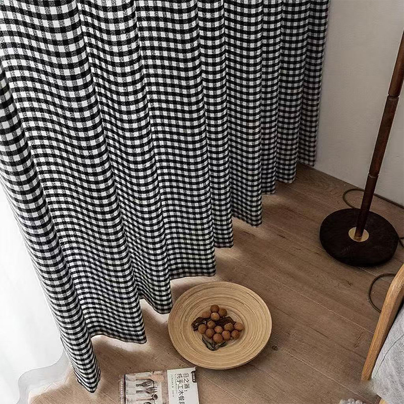 Tende a pacchetto in tessuto scozzese stile giapponese legno_voghion.com