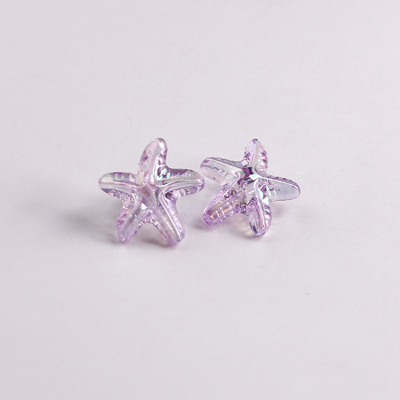 1g Weight Beads Jewelry Making Type DIY Ornament Accessories Classification 1 Piece Quantity Acrylic Material Starfish Pattern All Seasons Season Polished Finish Plating Design Cute, Simple Style Style 1 Piece Acrylic Starfish Polished Beads DIY Ornament Accessories 4
