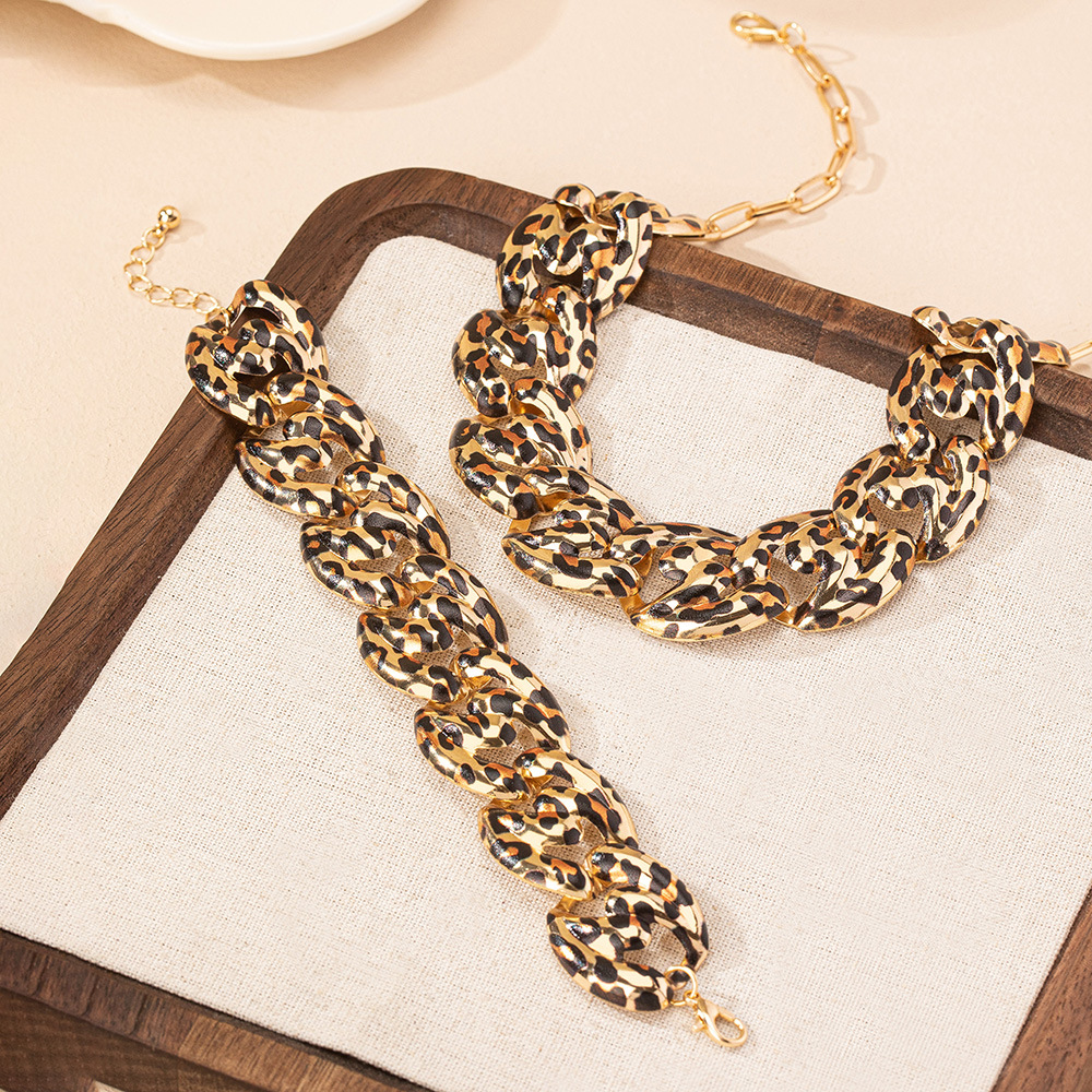 1 Set Quantity Banquet, Travel, Selfie Occasion Vintage Style Leopard Alloy Plating Women's Jewelry Set