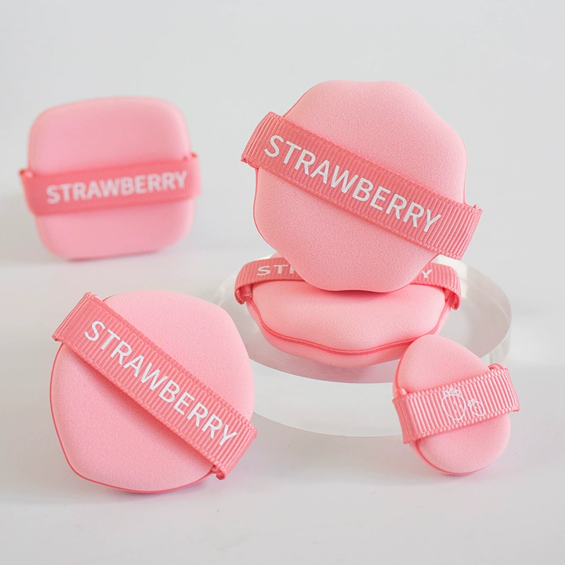Powder Puff (Guo Xiao Niu) Strawberry Cushion — Dual-Use Dry & Wet, Super-Soft Strap