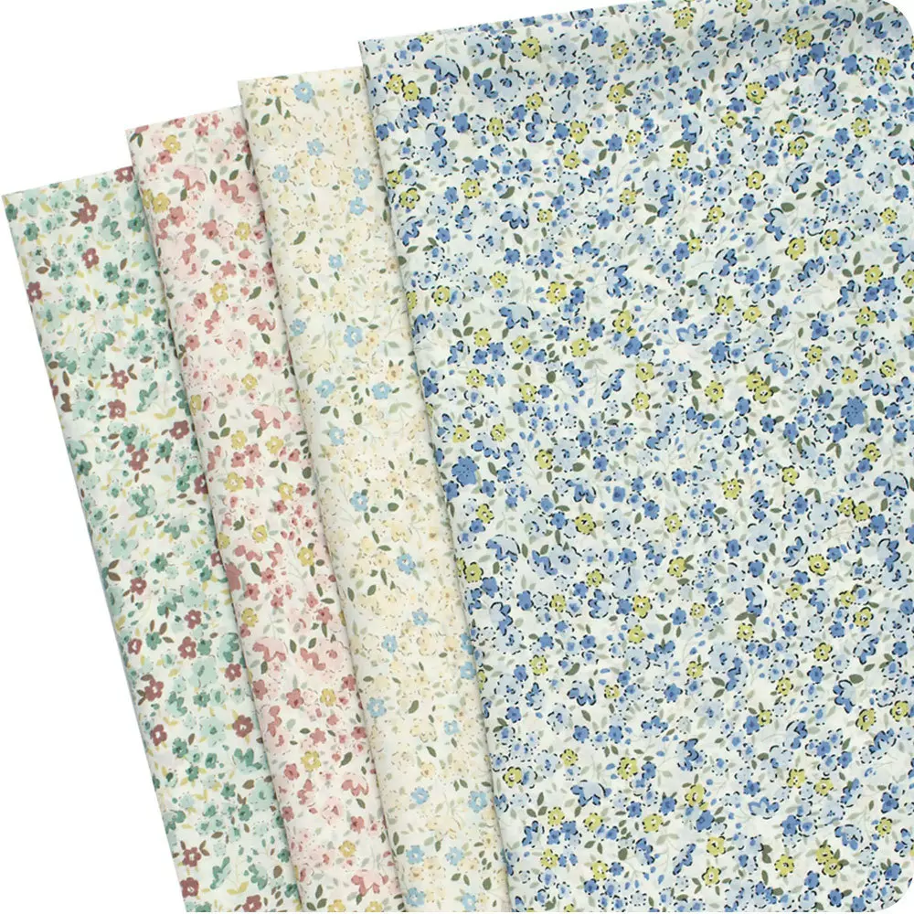 芙蓉麻印花 小清新碎花雪纺印花布 女装童装衬衫吊带裙印花面料