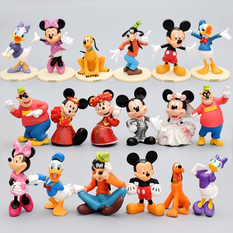 ミッキーマウスハウスミニーミッキーフィギュアドナルドダック漫画人形フルセット装飾品おもちゃ人形子供のギフト|undefined