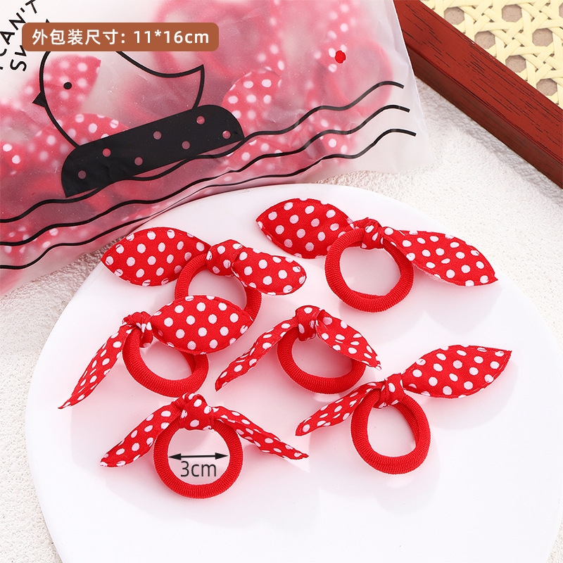 [red floral rabbit ears] 1 piece