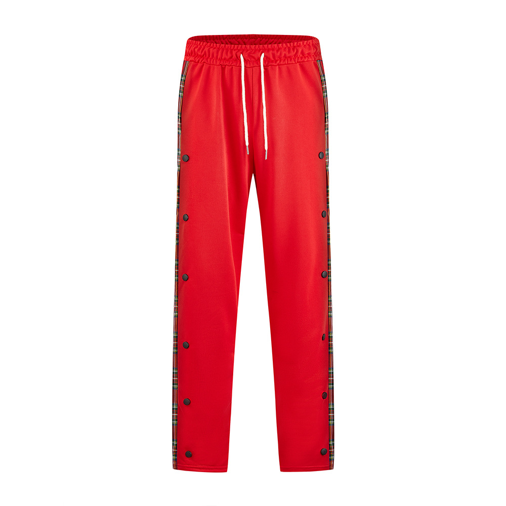 Herren Sweatpants Gerade Freizeithose Mit Schnallengürtel_voghion.com