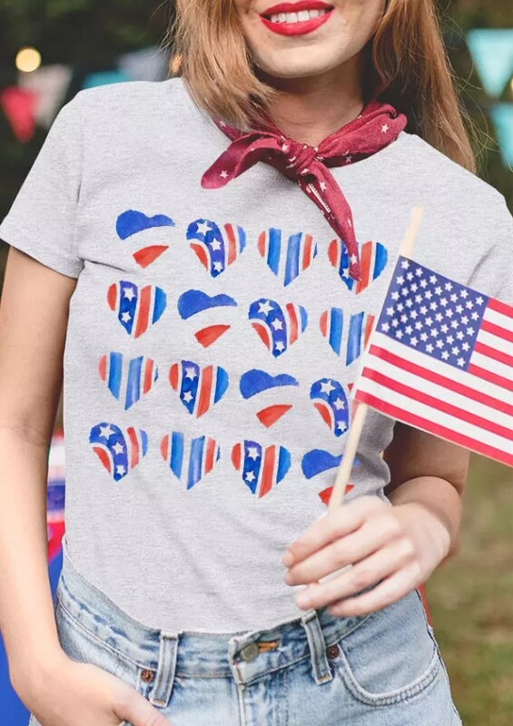 In Stock: New Blue Heart-Shaped Pattern Casual Fashion Short-Sleeve T-Shirt for Independent E-Commerce Platforms and Walmart Foreign Trade In Stock: New Blue Heart-Shaped Pattern Casual Fashion Short-Sleeve T-Shirt for Independent E-Commerce Platforms and Walmart Foreign Trade