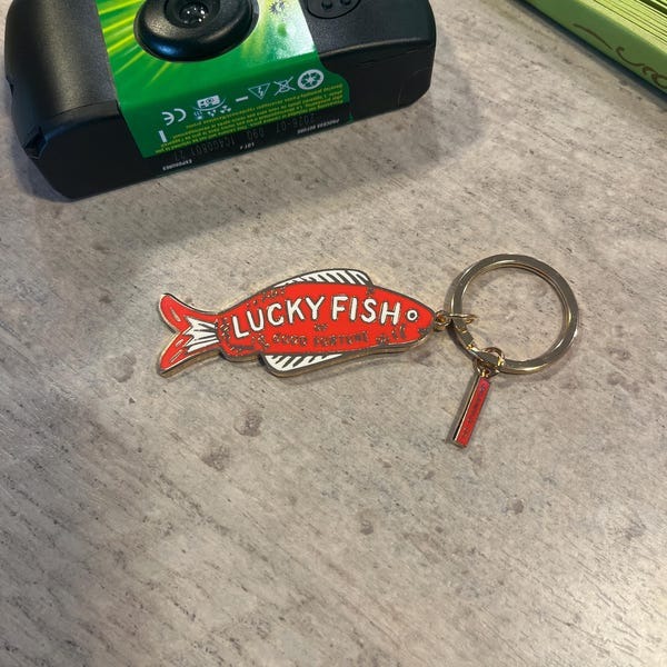 23g Weight Slip-on Clasp Closure Type Keychain Classification 1 Piece Quantity Daily Occasion Zinc alloy Material Letter, Fish Pattern Unisex Gender Cute Style Cute Letter Fish Zinc Alloy Unisex Slip-on Keychain 10
