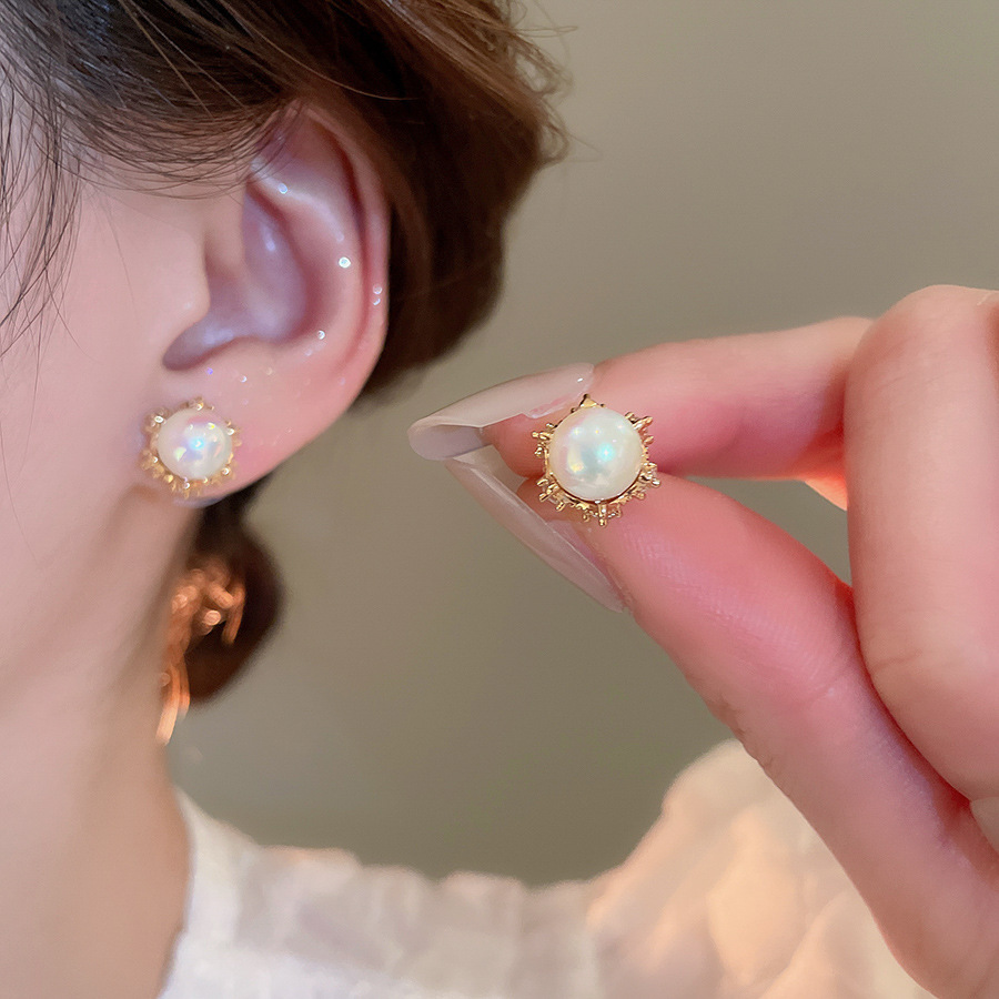 Aguja de plata, perla, circón, borla, pendientes de moda, lujo ligero, pendientes de alta gama, pendientes de todo fósforo exquisitos de nicho, mujeres al por mayor