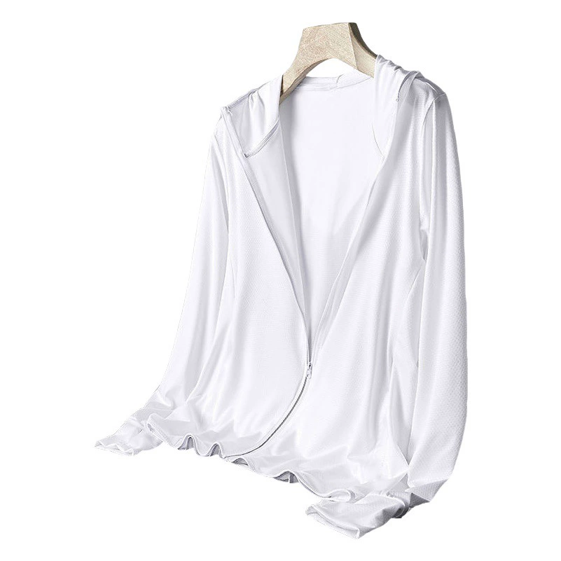 Сетчатая модная новая Солнцезащитная одежда с капюшоном из ледяного шелка, Мужская весенне-летняя тонкая дышащая повседневная куртка, пальто, внешняя торговля