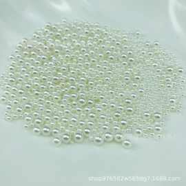 0.8mm-4mm 无孔高亮小仿珍珠散珠子 DIY手工滴胶填充物配件发簪材