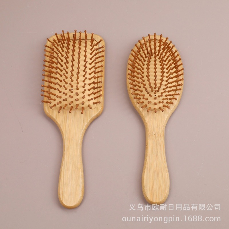 楠竹气垫梳大方板头皮按摩梳顺发美发梳子跨境热销气囊木刷厂家|undefined