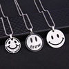 Brand trend necklace stainless steel hip-hop style, double-sided pendant