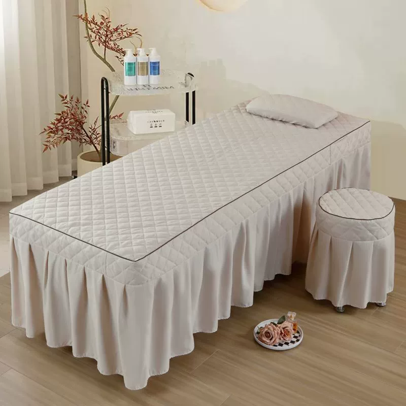 Красивый чехол для кровати, комплект из четырех предметов с отверстием, цельный пододеяльник для массажа и физиотерапии, салон красоты, специальный для всех сезонов, доступен для выпрямления волос