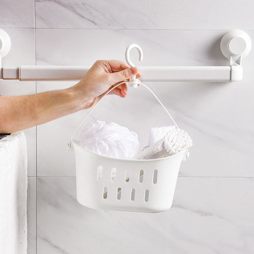 Dormitory hanging basket home creative hanging basket single hook storage basket with hook bathroom basket bath basket storage hollow hanging basket
