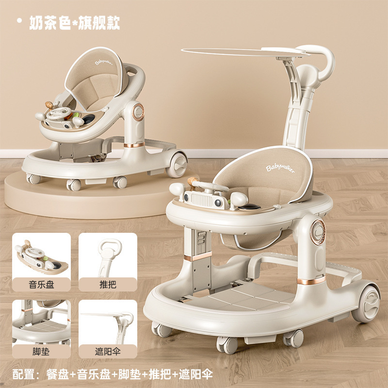 Transfronterizos婴儿 caminante plegable multifuncional anti-rollback婴儿 caminante infantil aprende a caminar estricto empuje mano