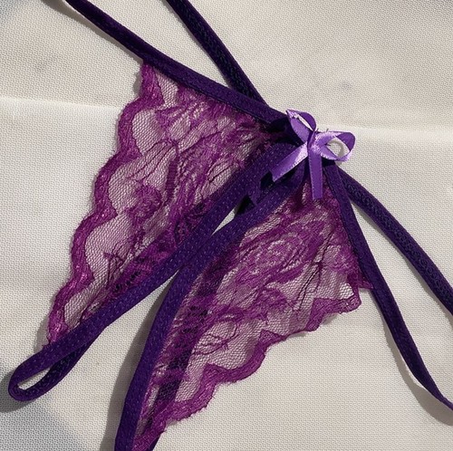 Open thong, women's underwear, seductive open crotch sexy underwear, lace transparent large size T pants, dropshipping