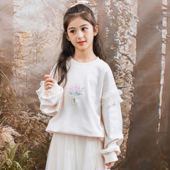 Women's Spring/Autumn Hoodie 2024 New Style Trendy and Stylish Children's Autumn Korean Style Girls' Large Child Spring Casual Top