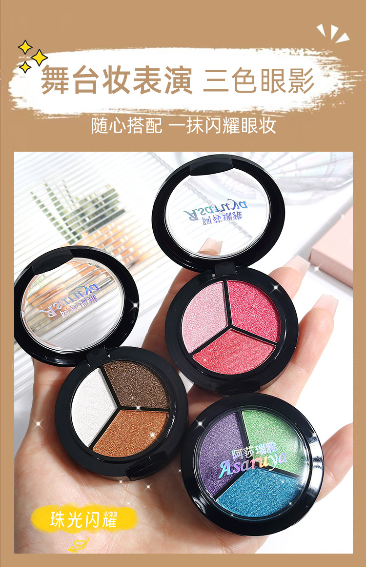 The student stage makeup with colorful eyeshadow, featuring a special blue, green, purple and pearlescent eyeshadow palette, showcases a dazzling performance of makeup details Picture