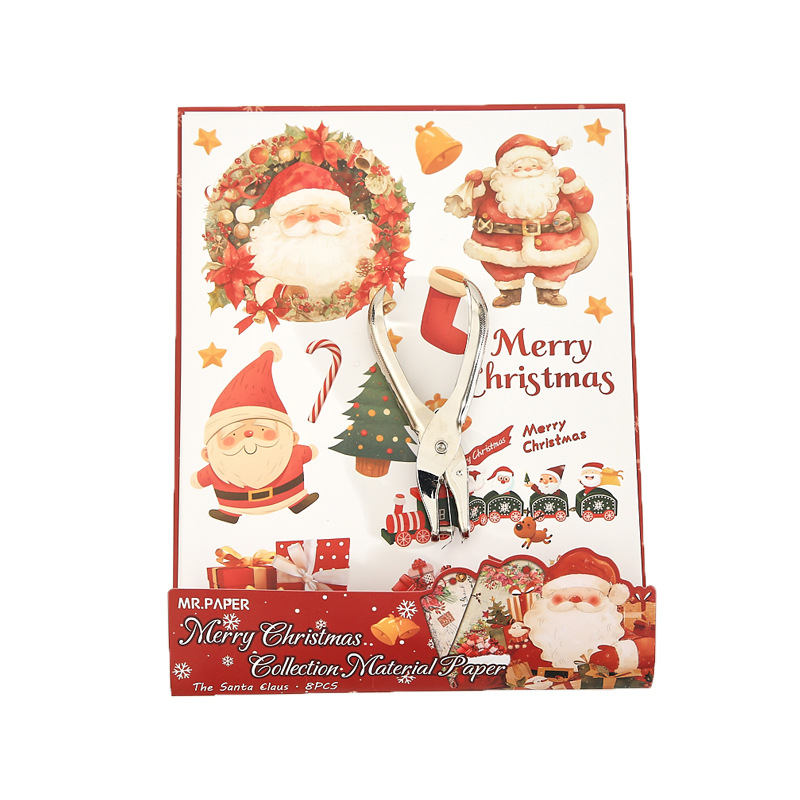 Papel Sr. material de Navidad retro Papel Feliz Navidad Año Nuevo transfronterizo DIY material de decoración material de libro de mano