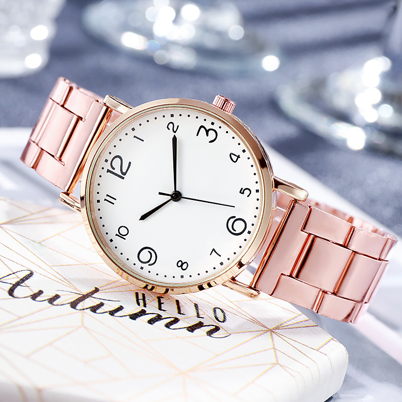 Montre d'étudiant de mode de loisirs pour femmes de nouvelle ceinture en acier inoxydable_voghion.com