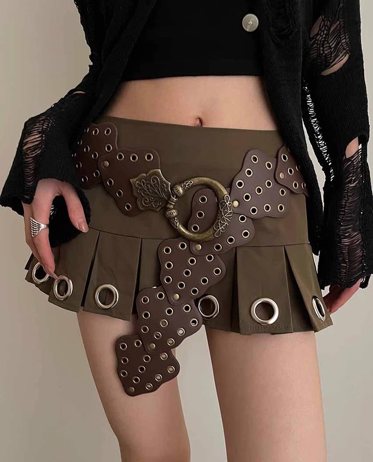 Nouvelle ceinture à rivets pour femmes, édition coréenne, décontractée, cent paires d'accessoires pour jeans, ceinture fine personnalisée haut de gamme punk_voghion.com