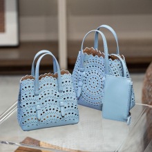 2025新款真皮女包波浪镂空雕花小菜篮子迷你手提单肩小包跨境批发