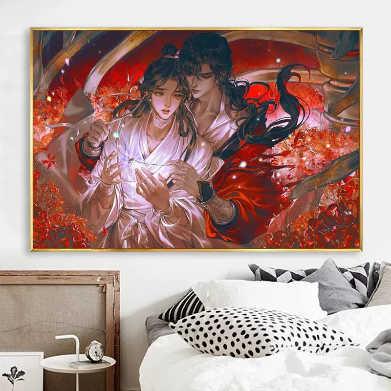 绷框钻石画满钻天官赐福国风送闺蜜朋友生日DIY创意礼物一件代发