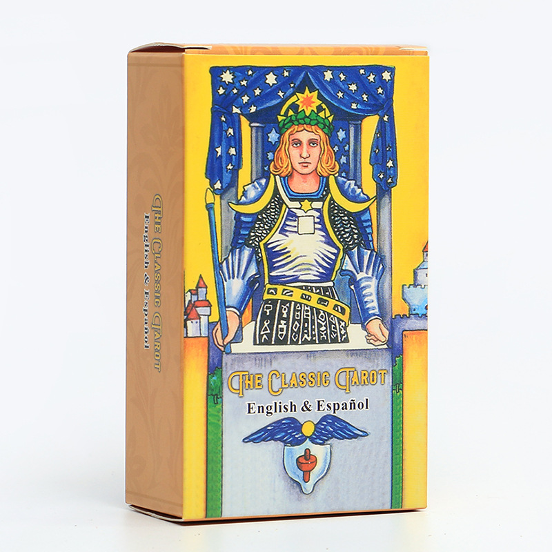 Cartas de tarot bilingües clássicas espanhol-inglês para jogos_voghion.com