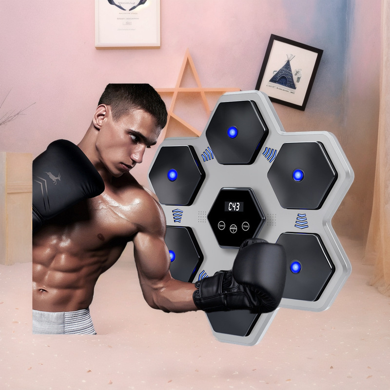 Boxing Machine Target Boxing Target Boxing Trainer Sanda Bluetooth Music Light Response Home Fitness Kidsren