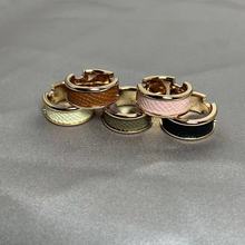 精品高版爱家猪鼻子牛皮戒指18k玫瑰金v金猪鼻子戒指H情侣指环欧