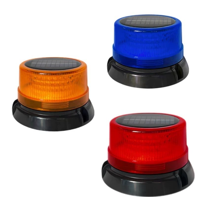 cigarette lighter warning lights, magnetic suction | Other lights - solar-powered-90-led-warning-light-rechargeable-dual-use-model-red-shell
