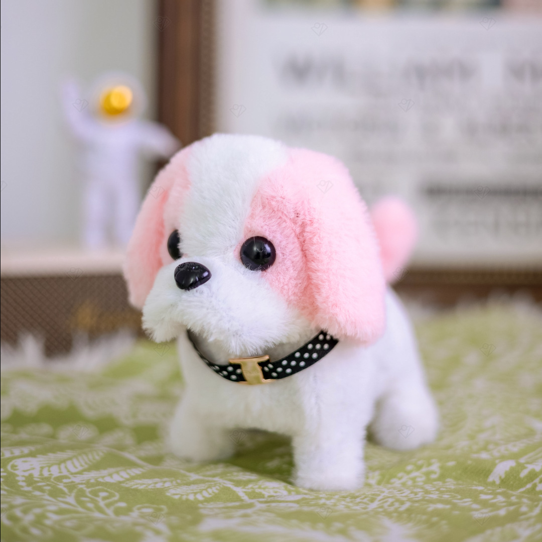Perro de Peluche Eléctrico de Plástico, Acompañamiento Emocional, para Niños