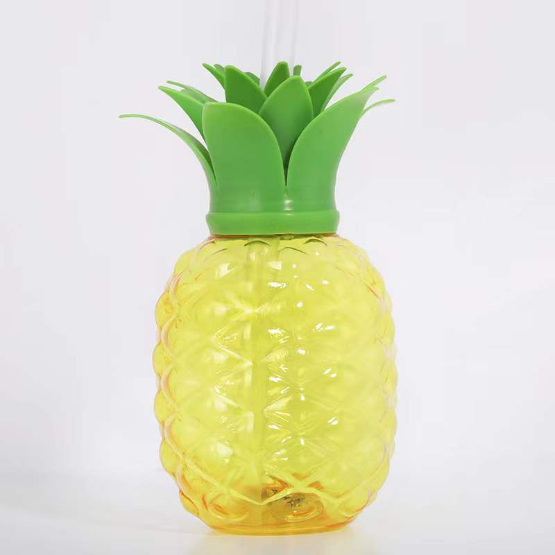 Nuevo vaso de plástico con forma de piña de 500 ml, ideal para fiestas en la playa, botella para bebidas, vaso popular directo del fabricante.