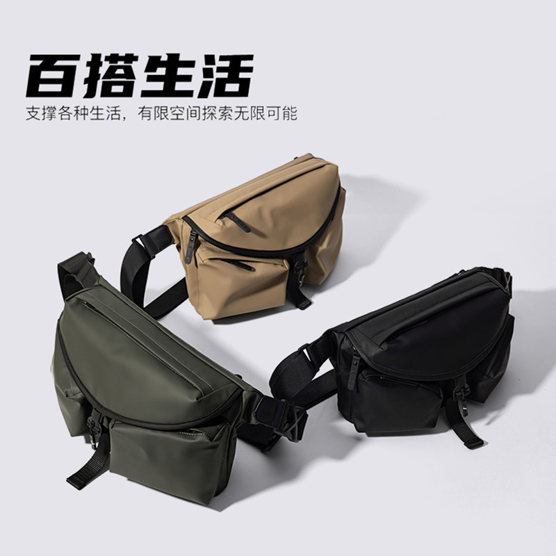 IDIGI メンズクロスボディバッグ韓国トレンド防水ファッションストリートバックパック通勤サイクリングメッセンジャーバッグチェストバッグ女性|undefined