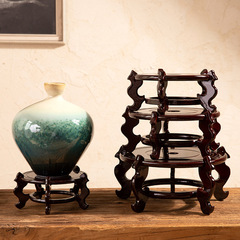 花盆底座托架工藝品擺件室內小型花托魚缸花瓶木質花架批發廠家