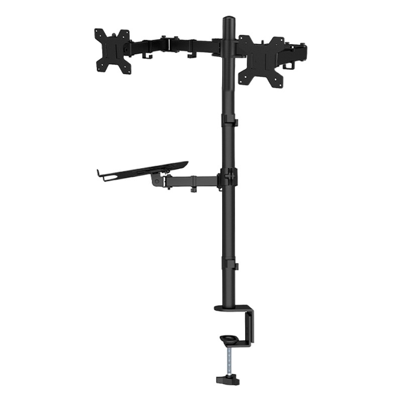 Monitor LCD portátil doble soporte multifuncional teclado Brazo giratorio combinación Oficina hogar