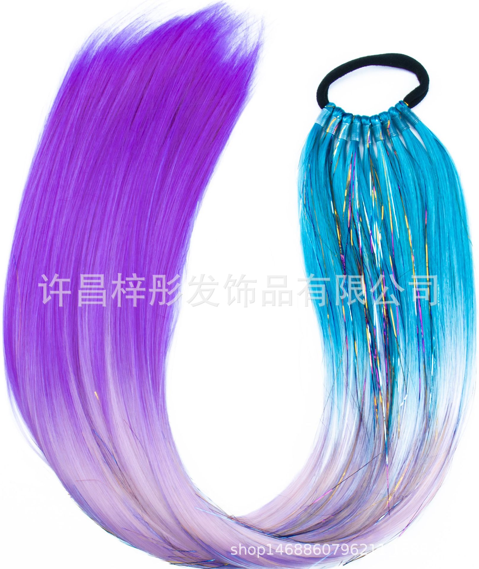 Moda EZ trenza color láser largo caballo cabello peluca color trenza sucia tendencia 9 caballo de oro y plata