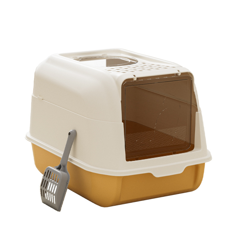 Baño de arena para gatos de tamaño super grande totalmente cerrado de doble propósito semicerrado para gatos con barrera de olor a prueba de salpicaduras externas para artículos para mascotas