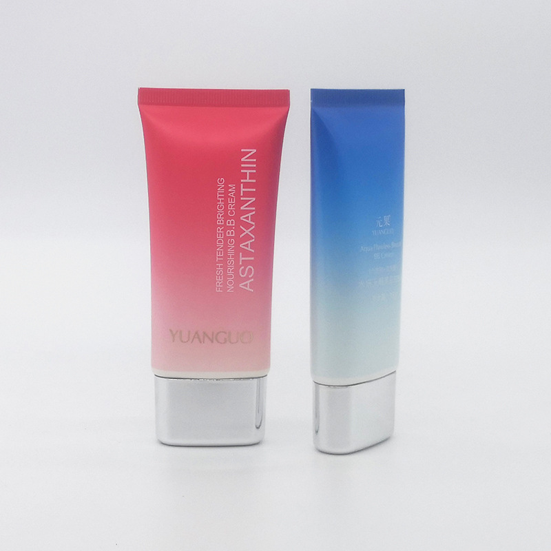 D35 40ml~80ml超扁管渐变效果BB霜防晒霜化妆品包材电镀旋盖
