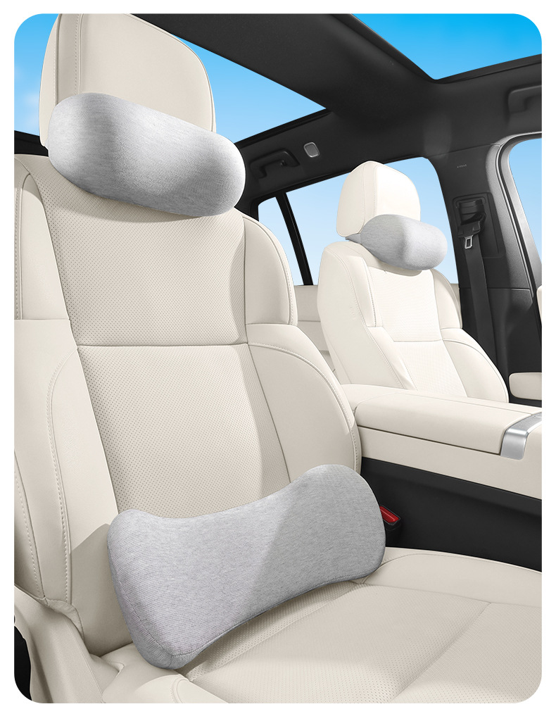 All-season universal space memory foam car seat headrest, neck pillow, backrest, lumbar cushion, waist support pillow for cross-border export