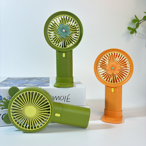 USB charging flower handheld convenient fan cartoon crown souvenir gift LOGO small fan factory direct sale