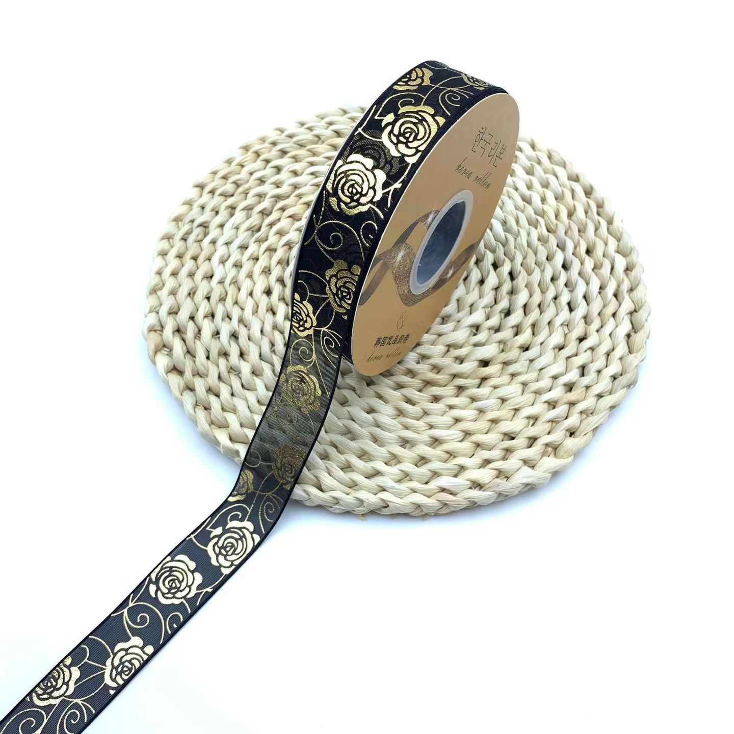 2,5 CM bandeja de barra de cinta de dorado transparente hecho a mano accesorios de bricolaje cinta de color oscuro caja de regalo de flores lote de embalaje