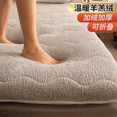 mattress Sherpa Cushion thickening keep warm sponge household dormitory Single student winter Mattress Mat On behalf of