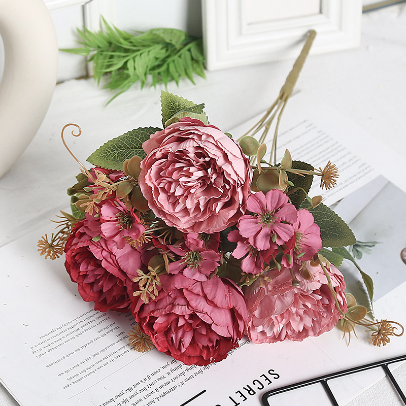 로즈 레드 MY-큰 둥근 머리 모란