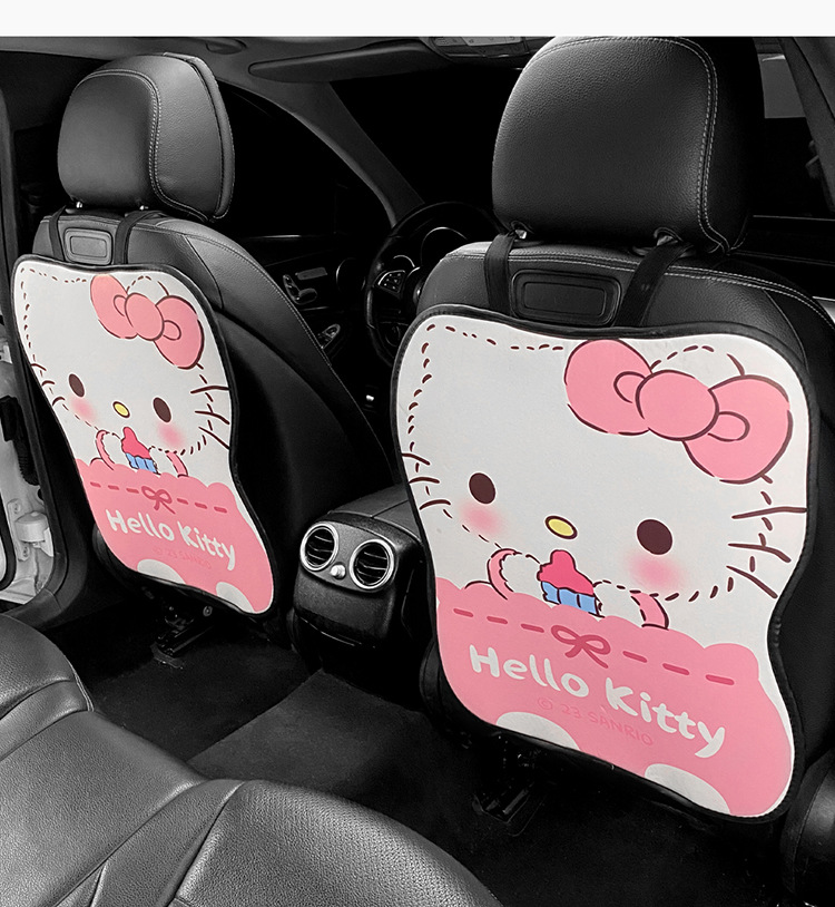Long baby bottle kitty chair back anti-kick pad children's rear seat protection pad anti-dirty protection pad for car anti-kick pad