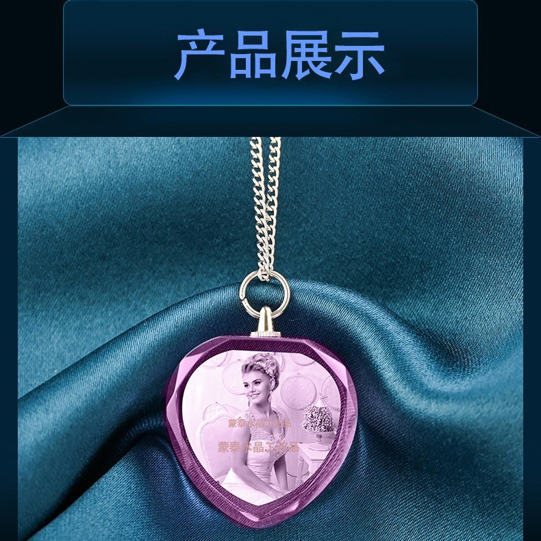 GL0046 핑크 하트 목걸이 대형 4*0.6*4cm