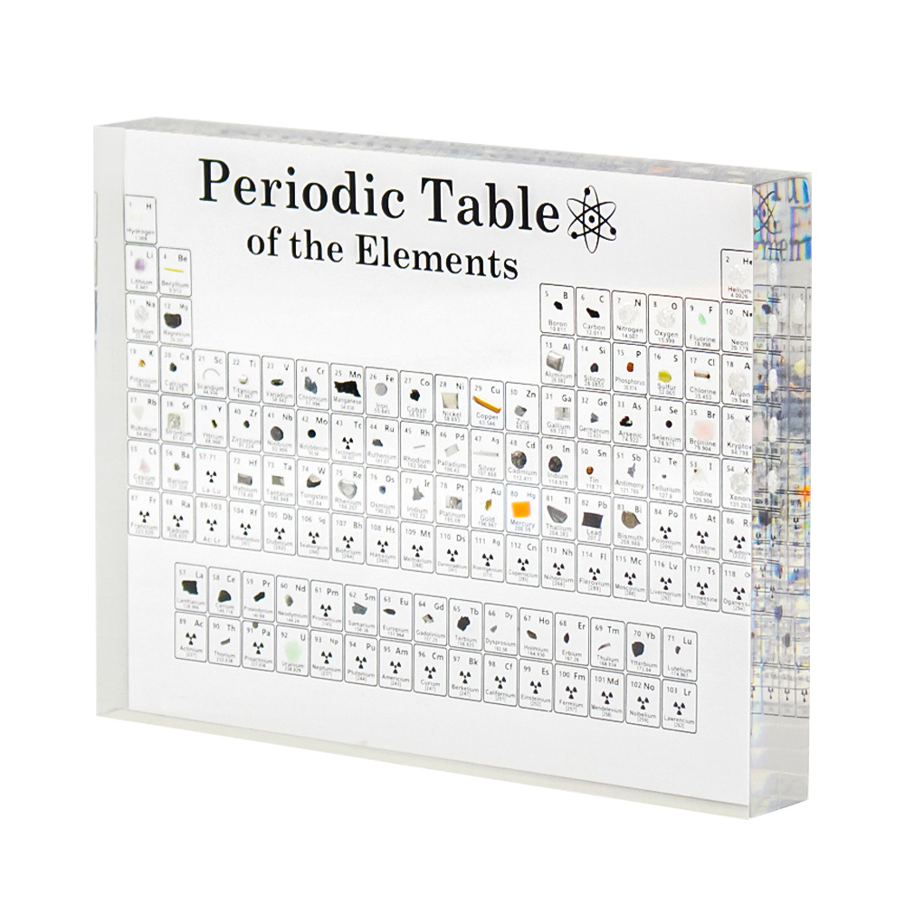 跨境优质元素周期表摆件83 种真实实物亚克力透明款尽显科学之美1|ru