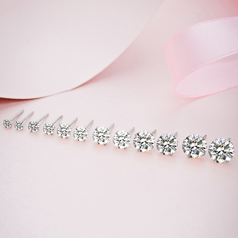 Orecchini a lobo in argento sterling con zirconi colorati_voghion.com
