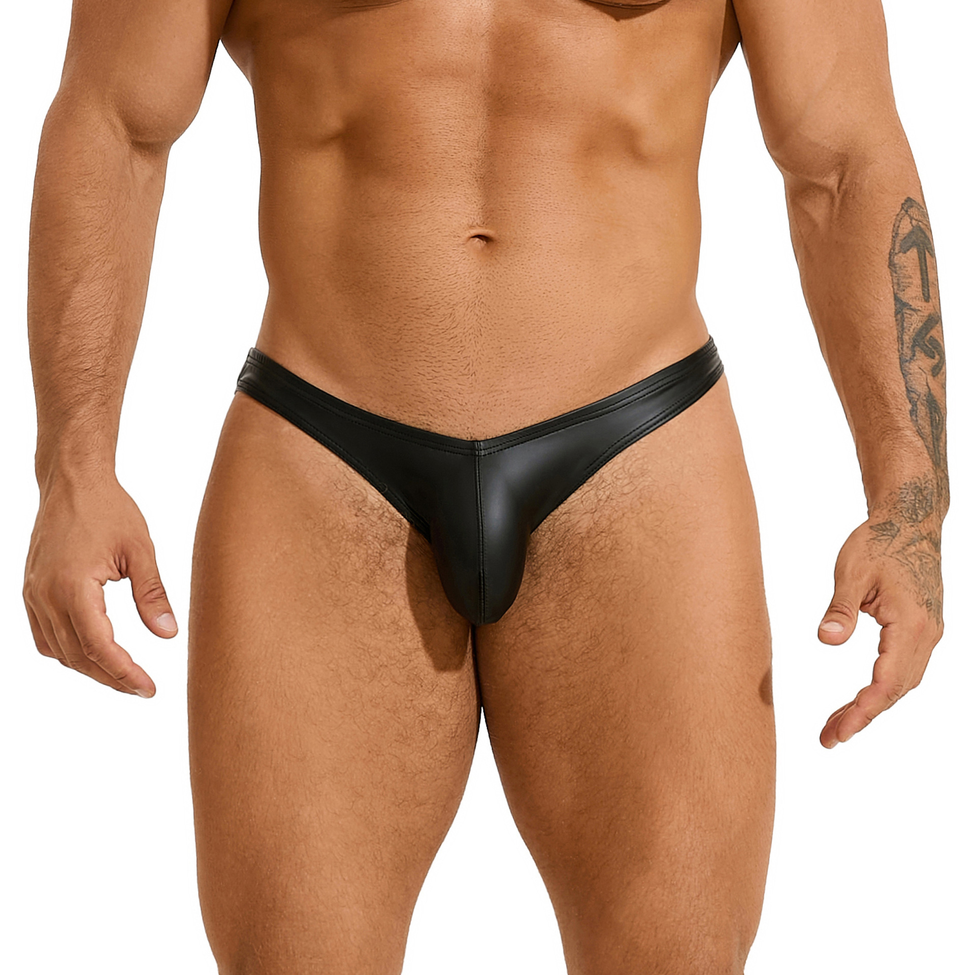 Pantalones interiores de hombre transfronterizas al por mayor de moda de cintura baja sexy esmalte pantalones interiores sexuales de tamaño grande fábrica directa