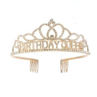 跨境热销生日女王皇冠BIRTHDAY QUEEN 生日皇冠生日绶带套装批发